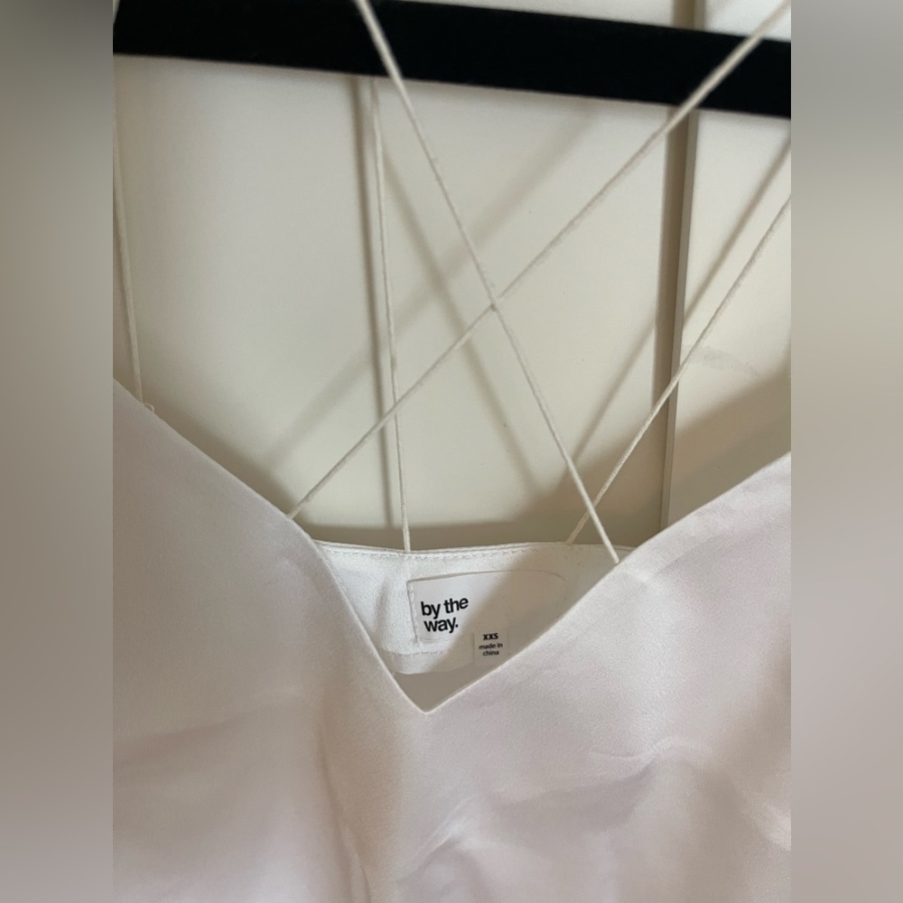 By the way white satin tank - Picture 4 of 9